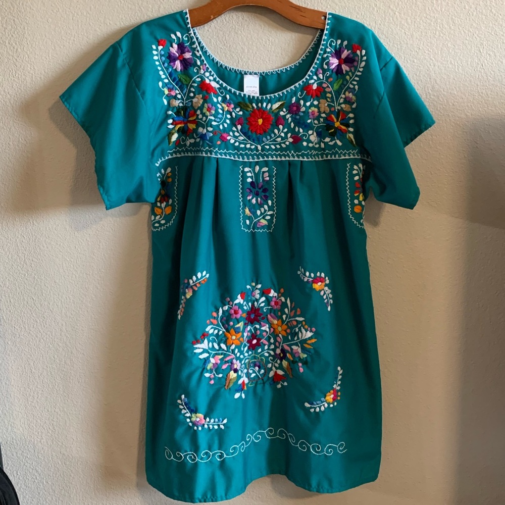 Embroidered Mexican Dress